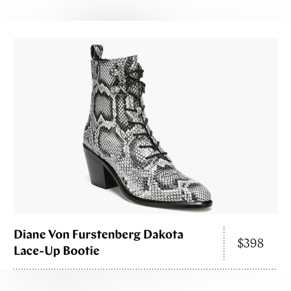 Diane Von Furstenberg Dakota Snakeskin Booties - Picture 13 of 13